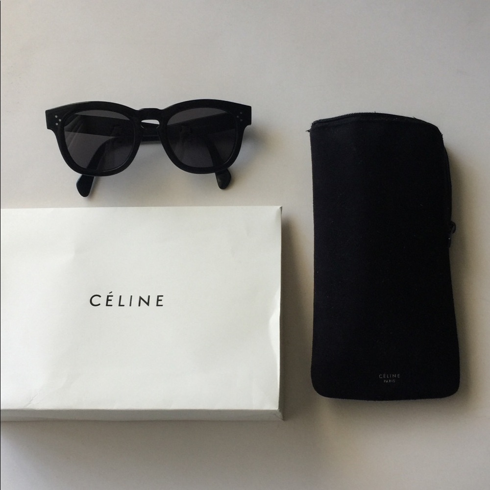 Celine Authentic Black Round Sunglasses